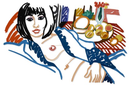 Tom Wesselmann, Monica in Robe with Matisse, 1998
